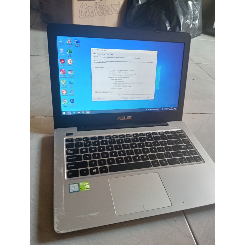 Asus A456u i5 gen 7, nvidia 930mx