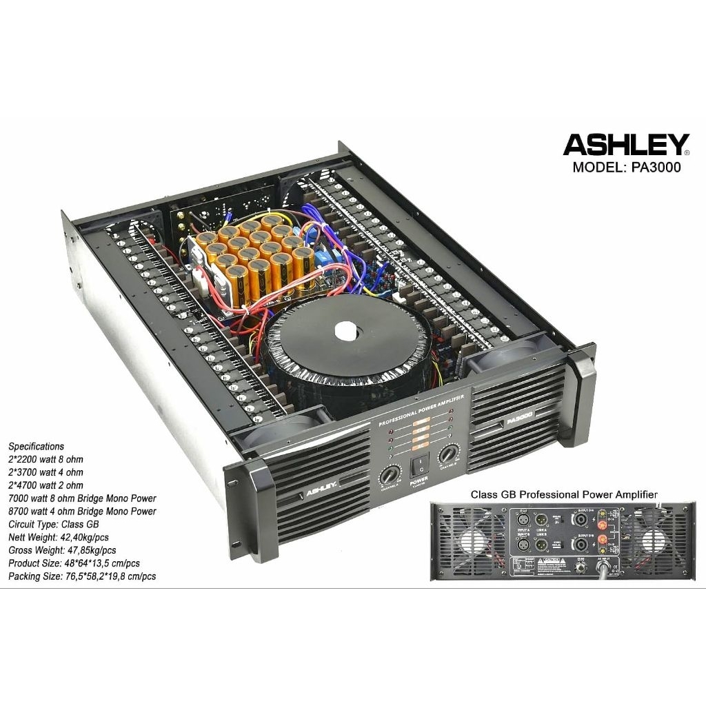 POWER ASHLEY 2 CH PA3000/ Power Ashley 2Ch Pa3000/ power ashley 2ch pa3000