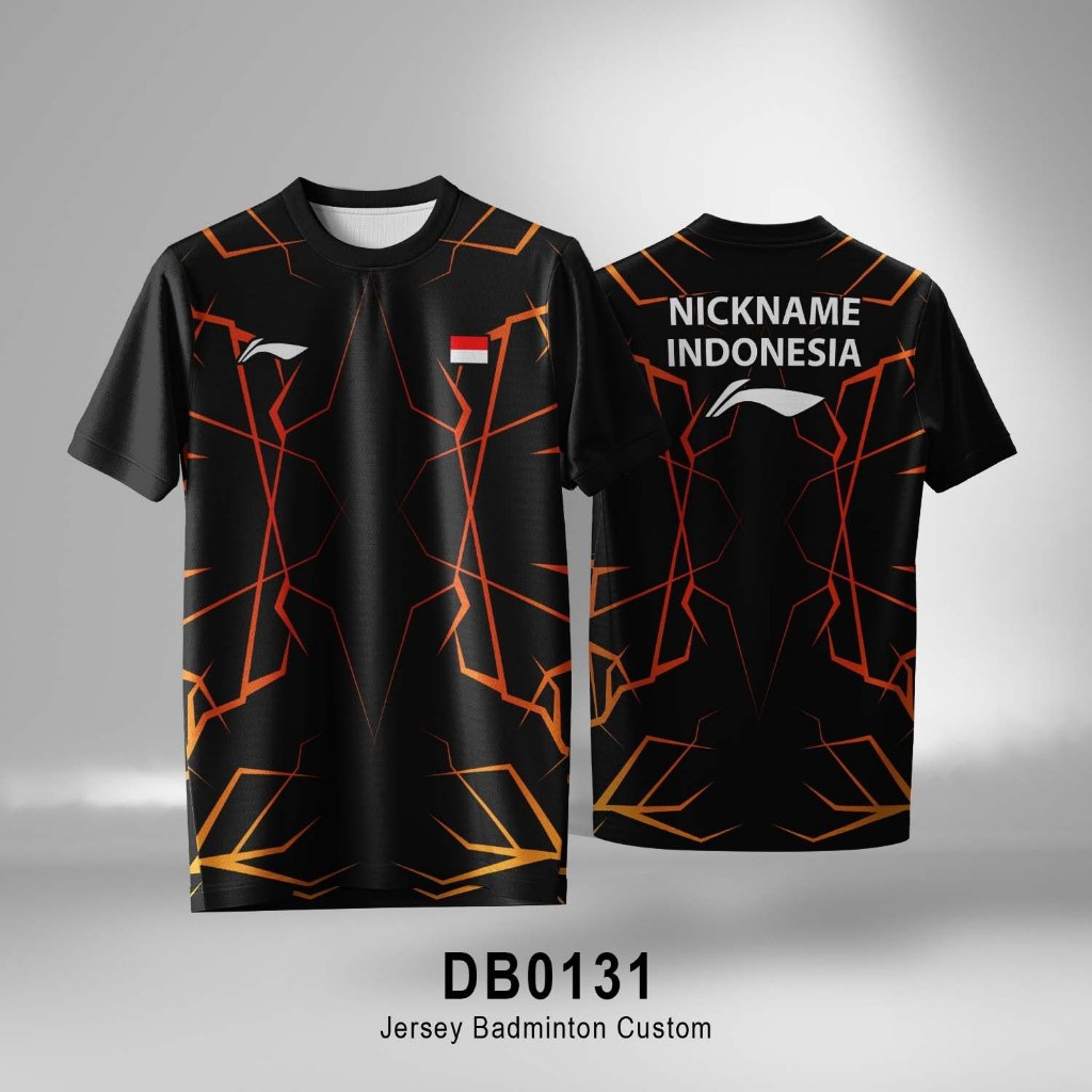 Jersey Badminton Bulutangkis Custom Logo Nama Gratis