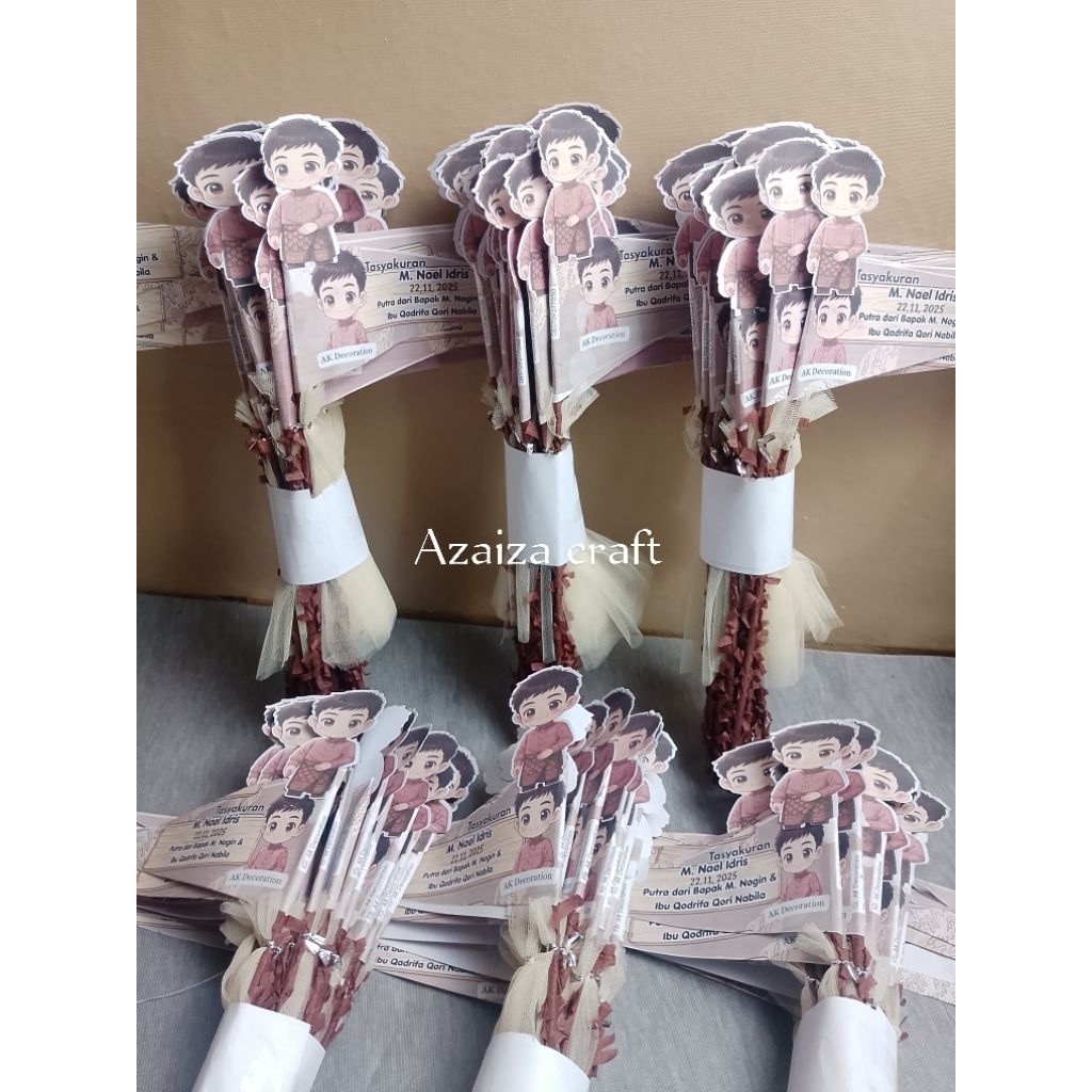 PROMO Bendera Aqiqah Tasyakuran custom karakter lucu