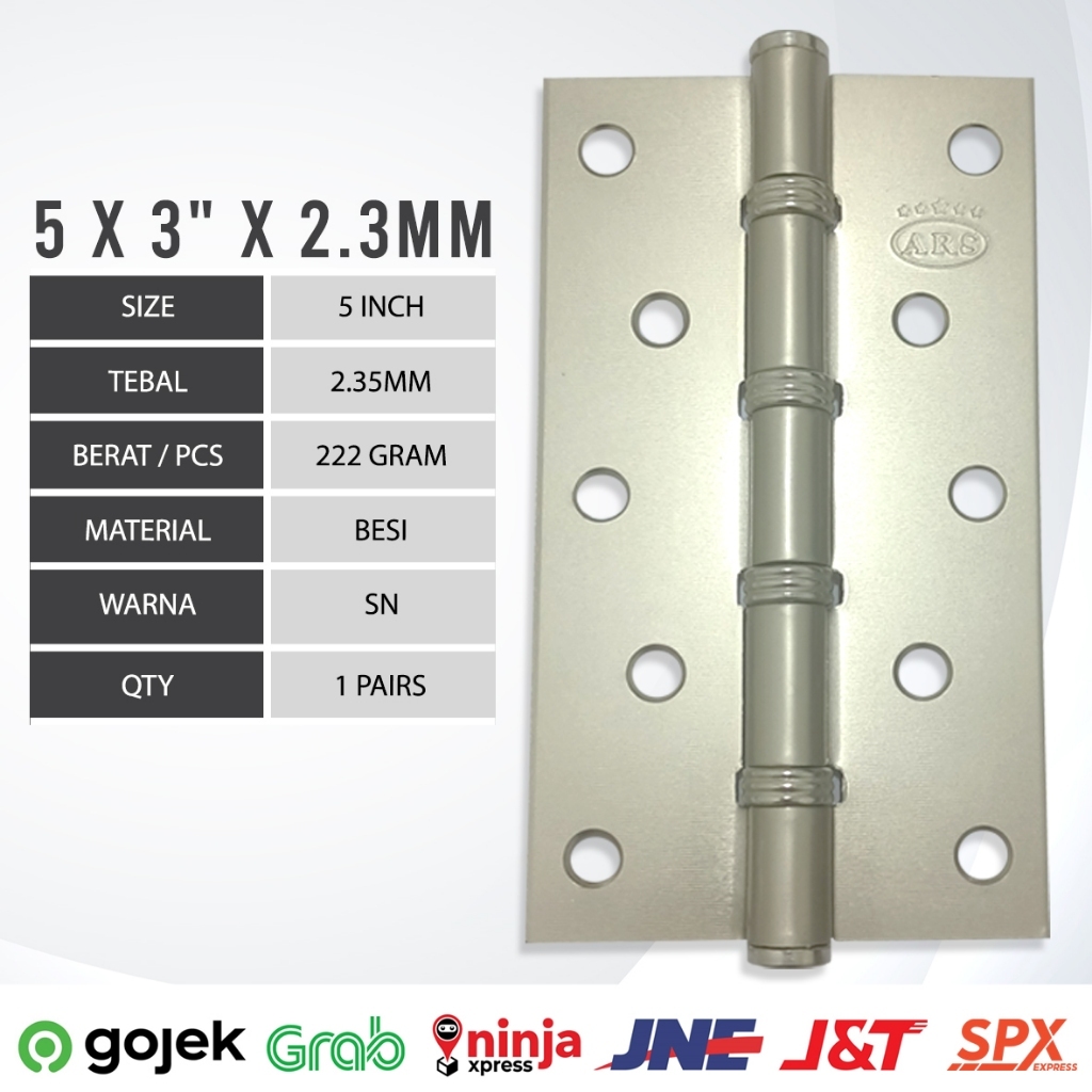 ENGSEL PINTU 5" - REJECT / ENGSEL PINTU, JENDELA / ENGSEL BESI 5 INCH / ENGSEL BESI / ENGSEL / HINGE