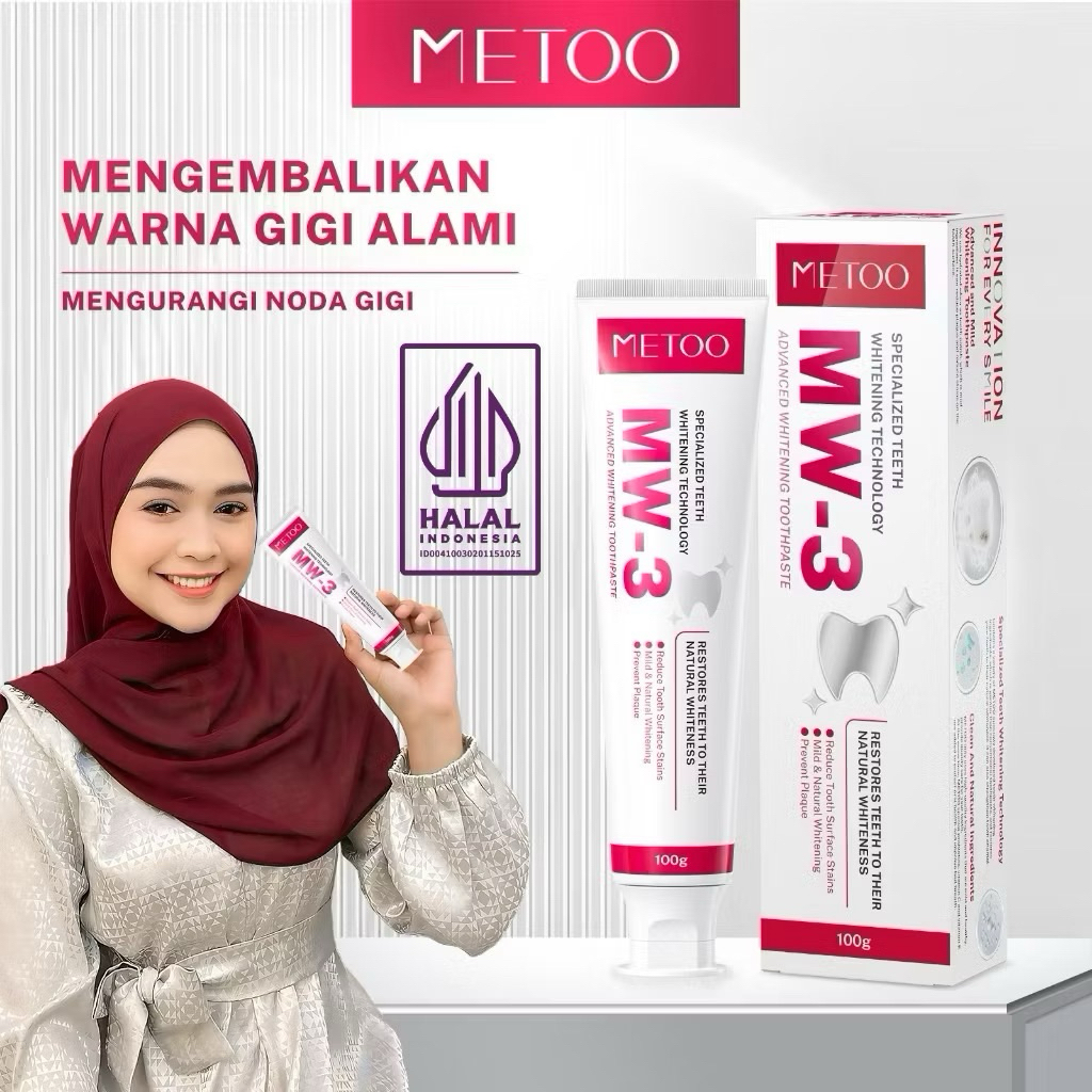 METOO MW-3 Pasta Gigi Pemutih Probiotik - Memutihkan Gigi Alami