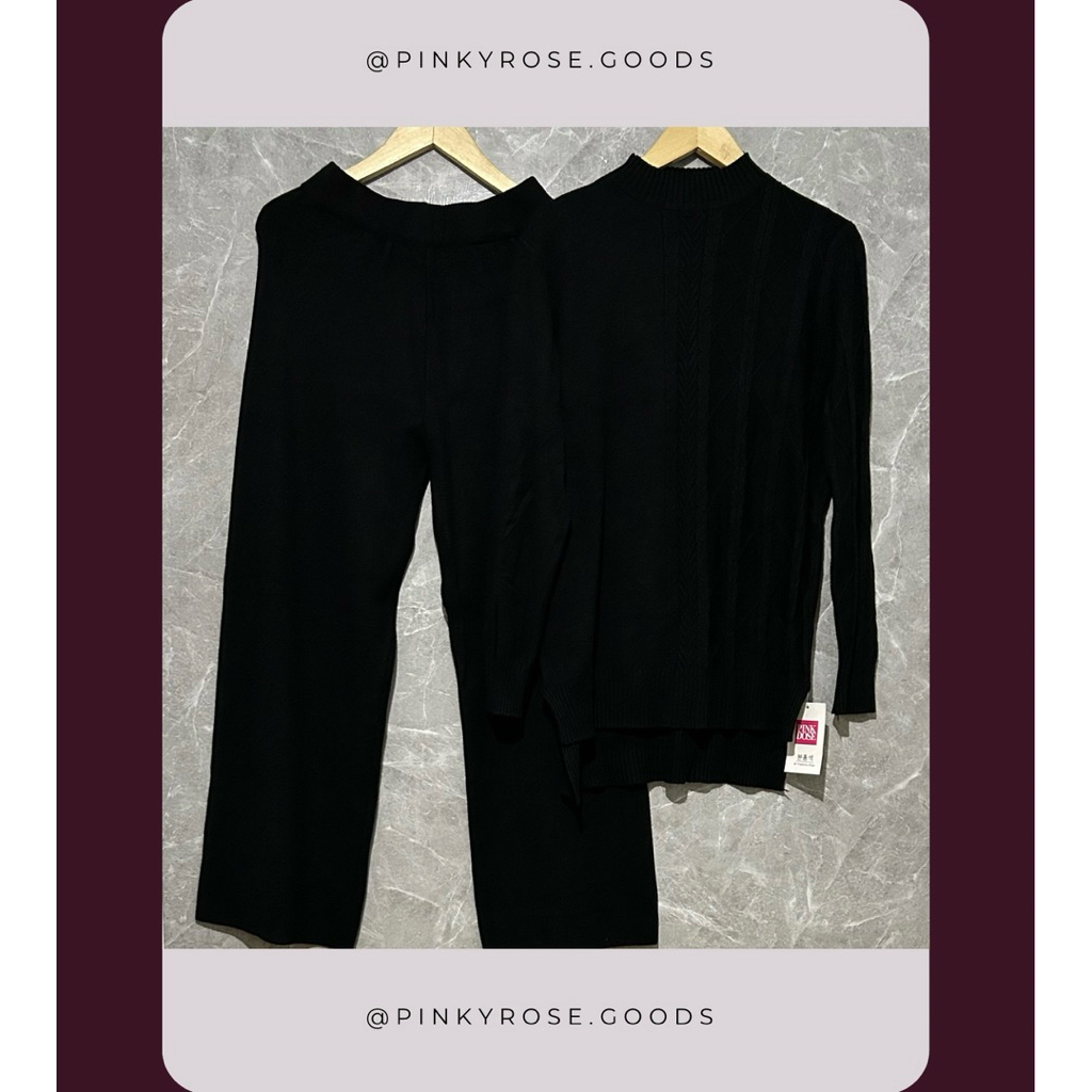 SETCEL KULOT LONG TUNIK PINKDOSE ONE SET PINKDOSE HIGHWAIST CULLOTE FASHION WANITA