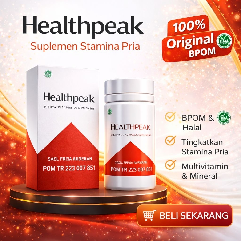 Healthpeak Herbal Original BPOM – Suplemen Stamina & Vitalitas Pria Isi 30 Kapsul