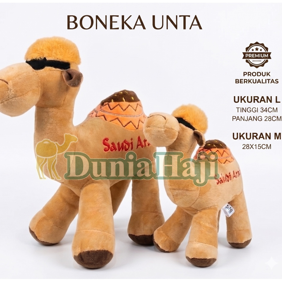 Boneka Unta Mainan Unta Pajangan Souvenir Hampers Bahan Halus Dan Lembut Oleh Oleh Haji & Umroh / PCS