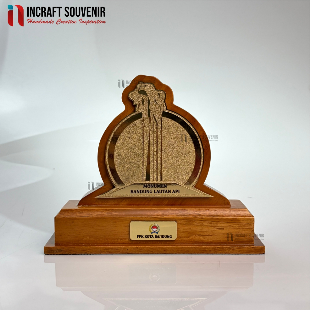 PLAKAT SOUVENIR KAYU CUSTOM MONUMEN BANDUNG LAUTAN API