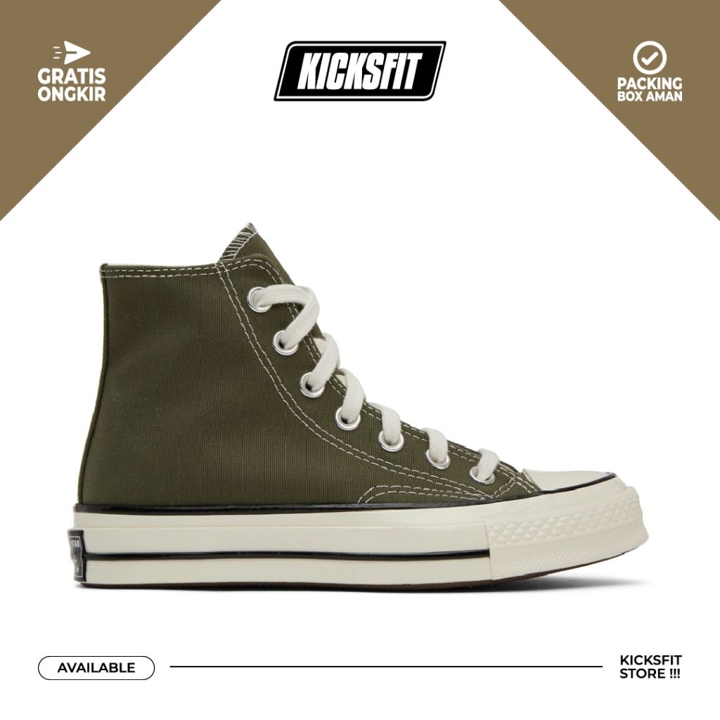 Sepatu Converse 70s Hi Field Green Surplus "Double Foxing" Original Global