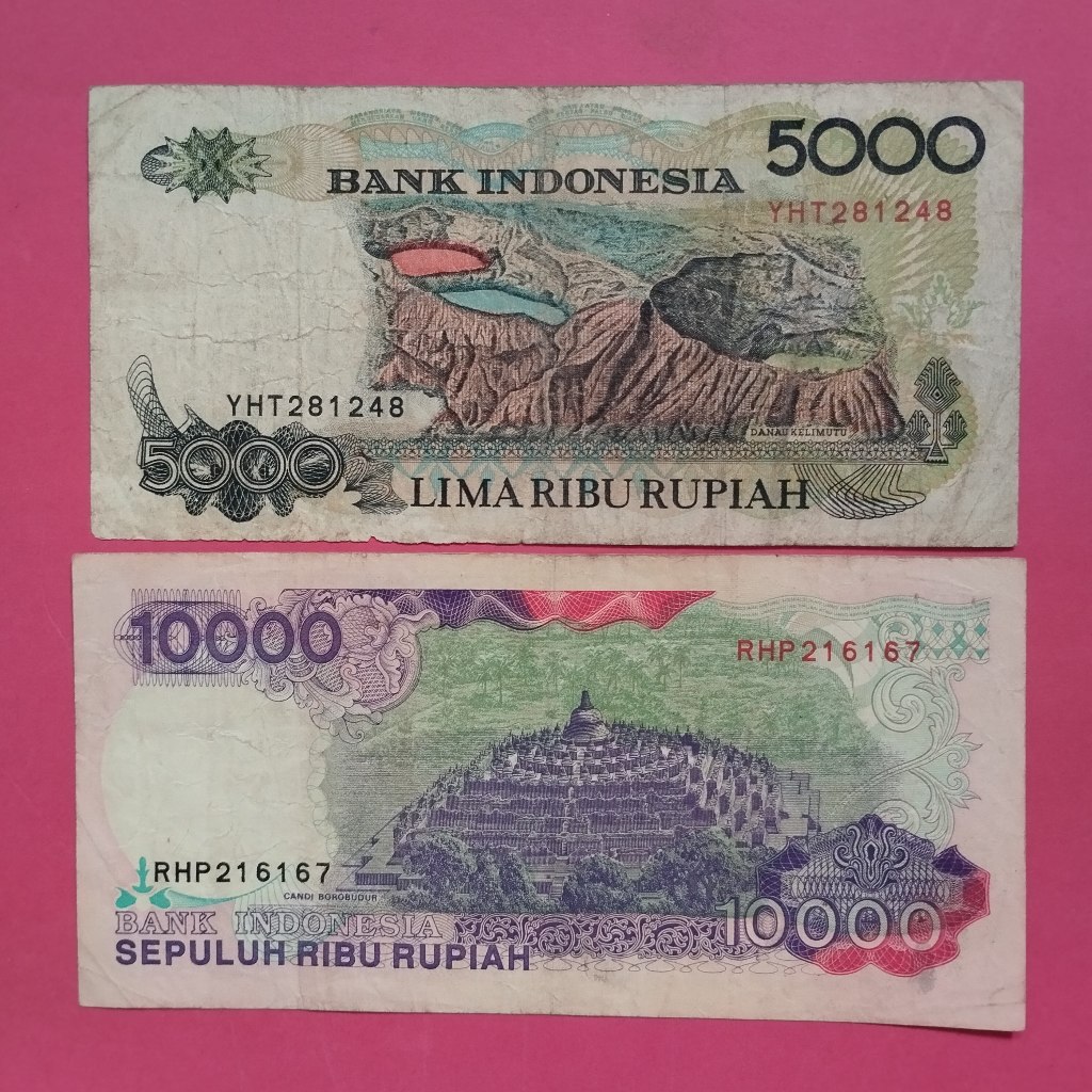 Uang Kuno Kertas Rp 5000 Dan Rp 10000 UK 018