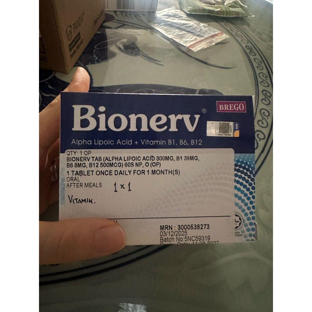 Bionerv alpha lipoic acid + Vitamin B1, B6, B12