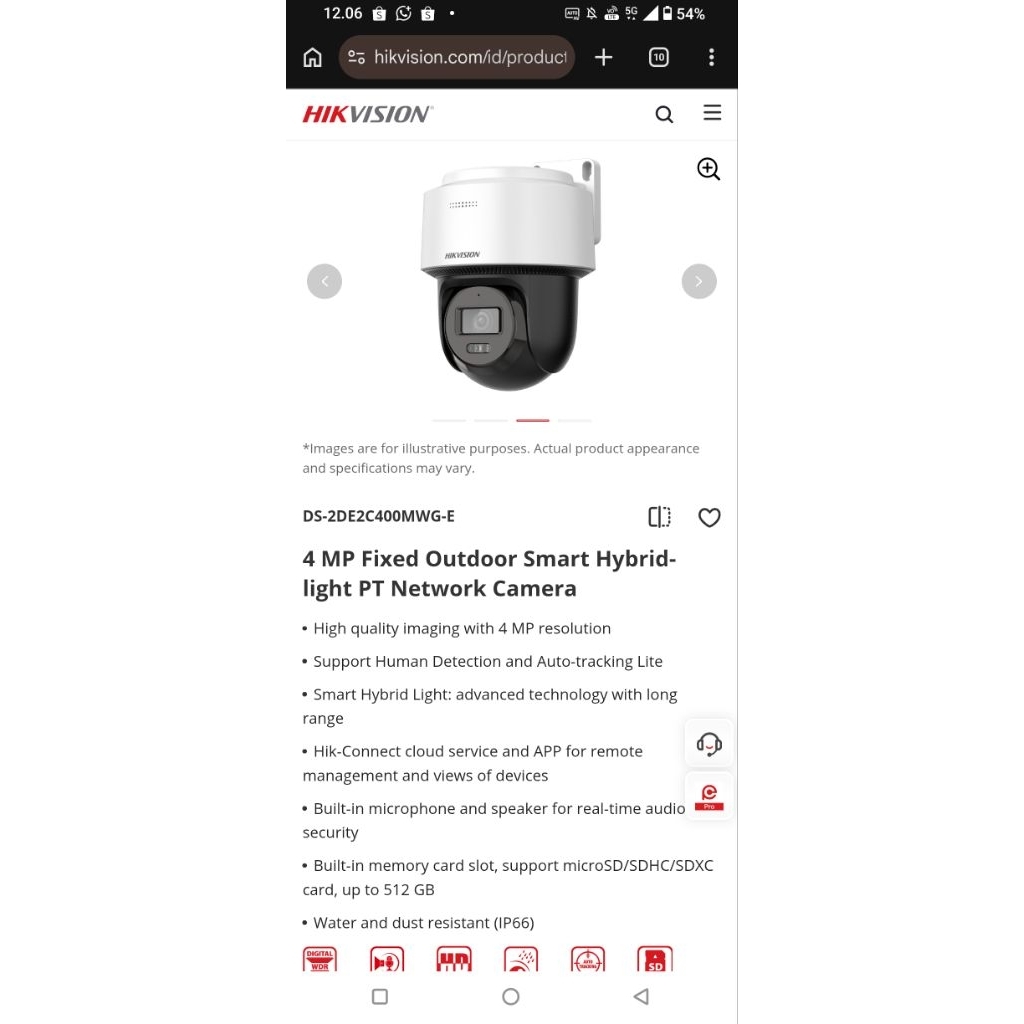 Hikvision IP Mini PTZ IP Camera