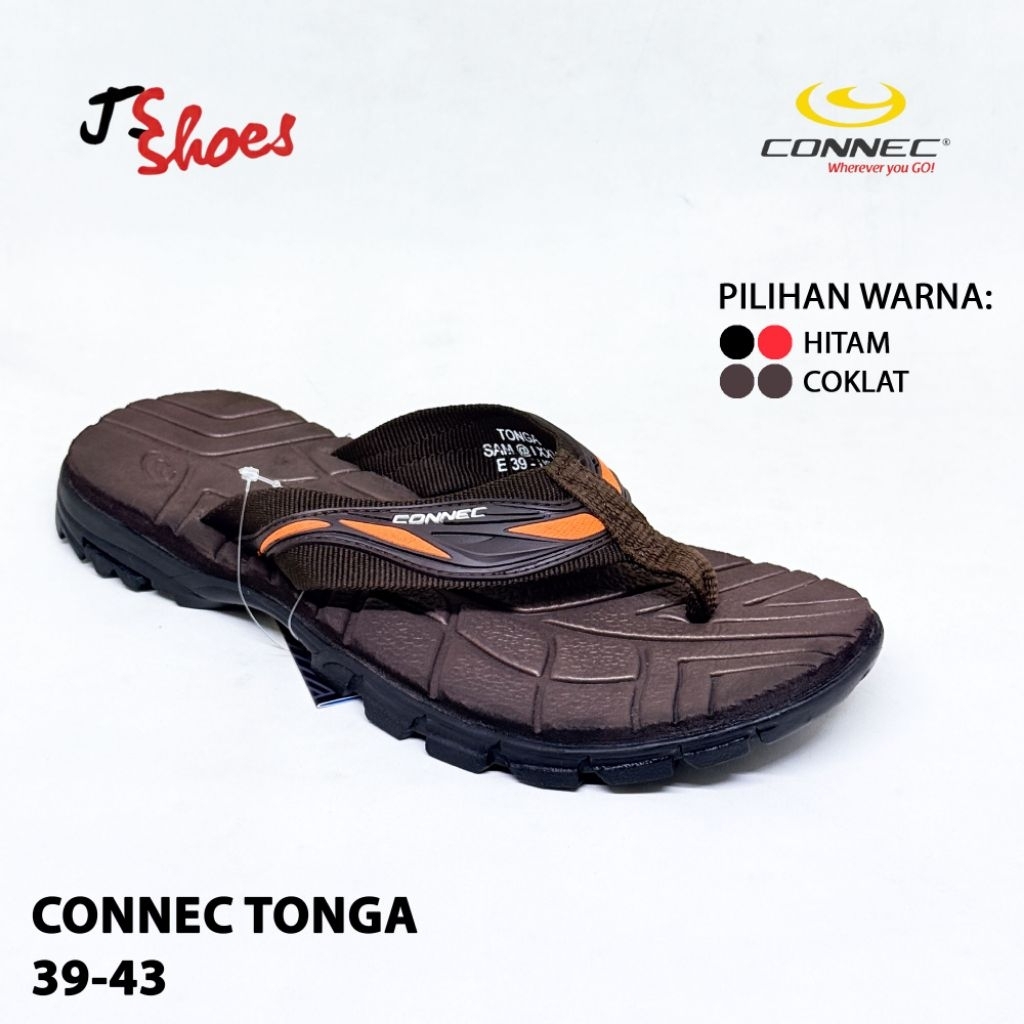 CONNEC TONGA - SANDAL JEPIT CASUAL STYLISH PRIA DEWASA MERK CONNEC ORIGINAL