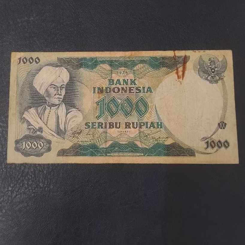 Uang kuno 1000 Diponegoro tahun 1975
