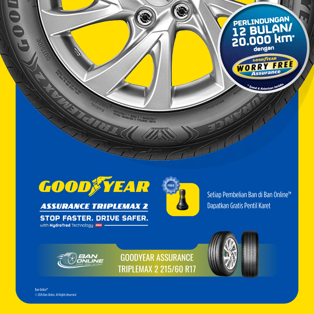 Goodyear Assurance Triplemax 2 215/60 R17 Tahun 2026