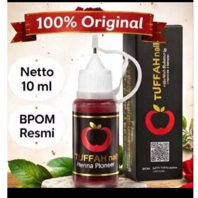Tuffah Henna Nail original- Tuffah Henna botol Jarum