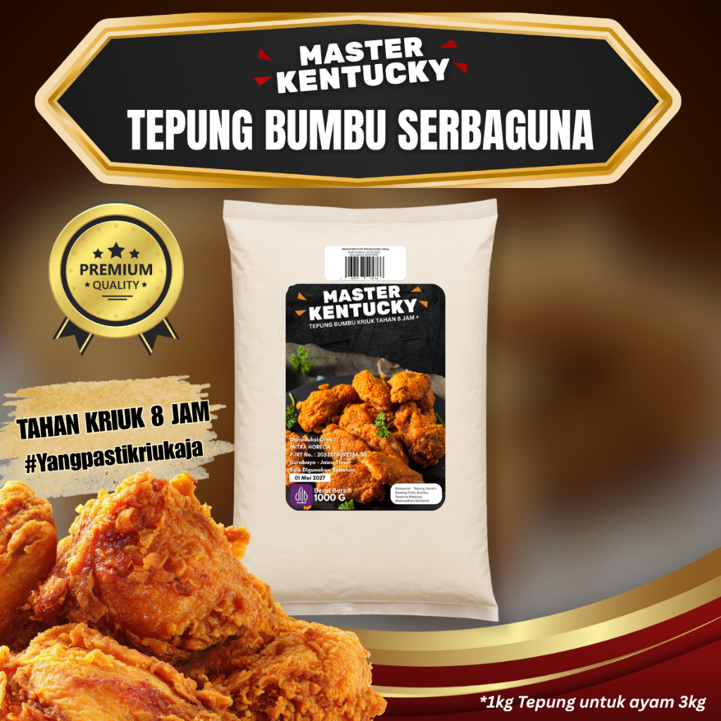MASTER KENTUCKY Tepung bumbu Serbaguna / Tepung Bumbu Krispi / Tepung Ayam Geprek