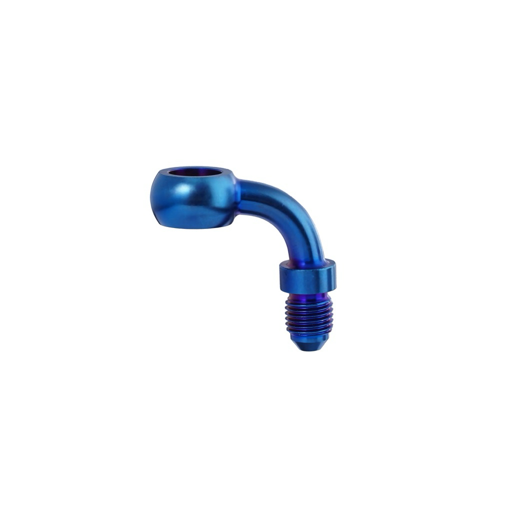 Banjo Selang Rem TDR Titanium Blue Stainless Steel Banjo Fitting for Brake Hose