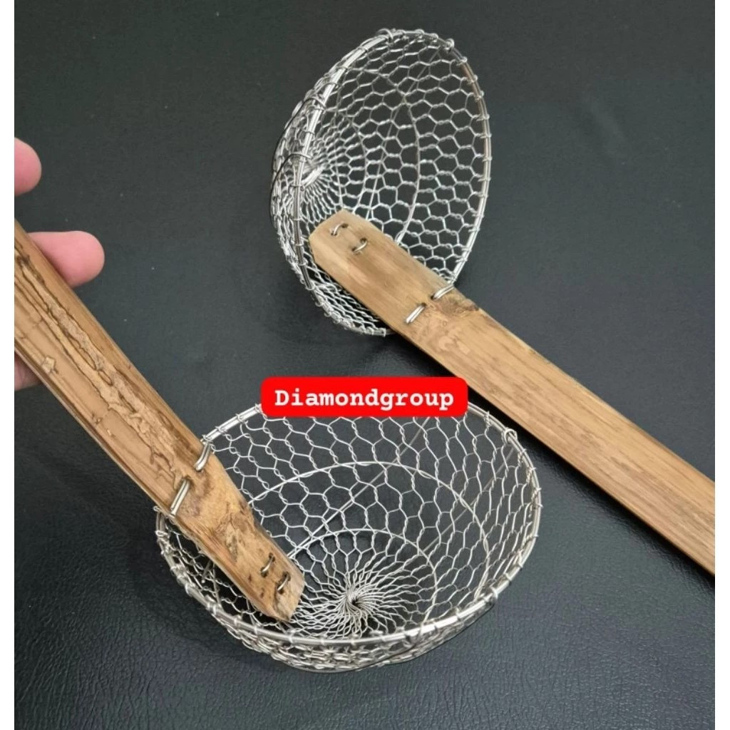 SEROK MIE AYAM KAWAT STAINLESS / SARINGAN MIE AYAM / SARINGAN MIE AYAM KAWAT STAINLESS BARU GAGANG B