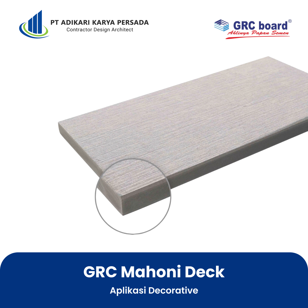 GRC Mahoni deck Papan Semen GRC Board