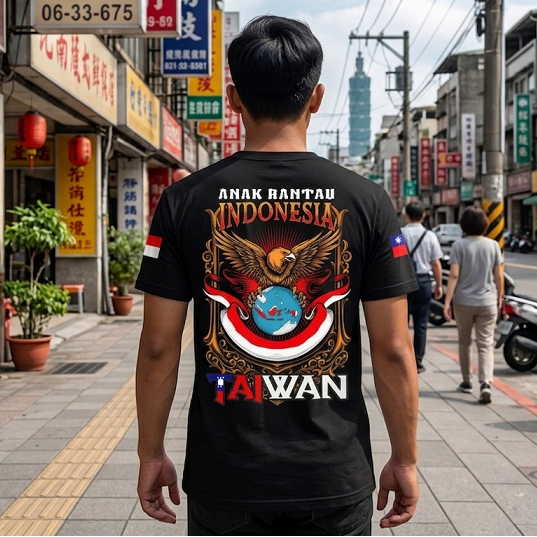 Kaos Anak Rantau Taiwan Bahan Katun Conbed 24s Baju Dewasa Pria Wanita #3