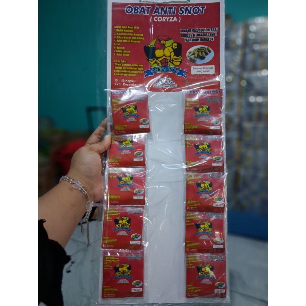 (1 RENTENG ) OBAT ANTI SNOT KHUSUS MENGATASI SNOT PADA AYAM BANGKOK ISI 10PCS
