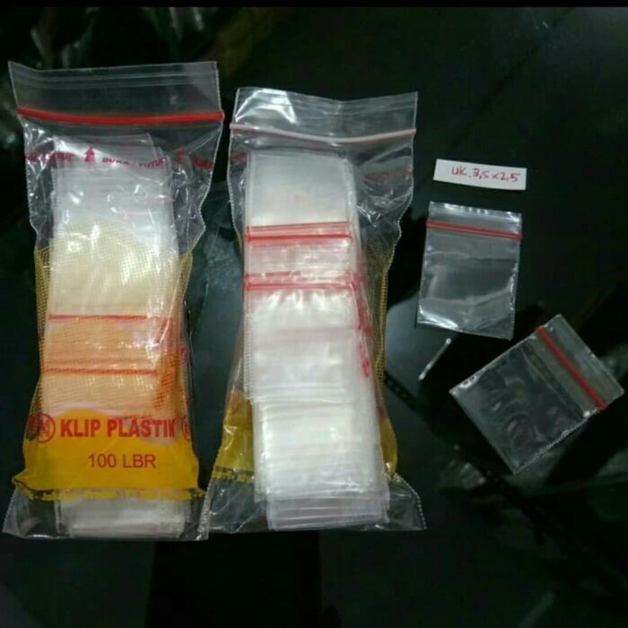 DISKON MURAH Plastik Klip Kecil 2x3.5cm / Plastik Klip 2x3cm ISI 100Pcs / Ziplock Serbaguna