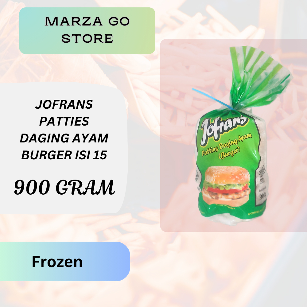 JOFRANS PATTY AYAM PATTIES AYAM CHICKEN PATTY BURGER AYAM 900Gram ISI 15