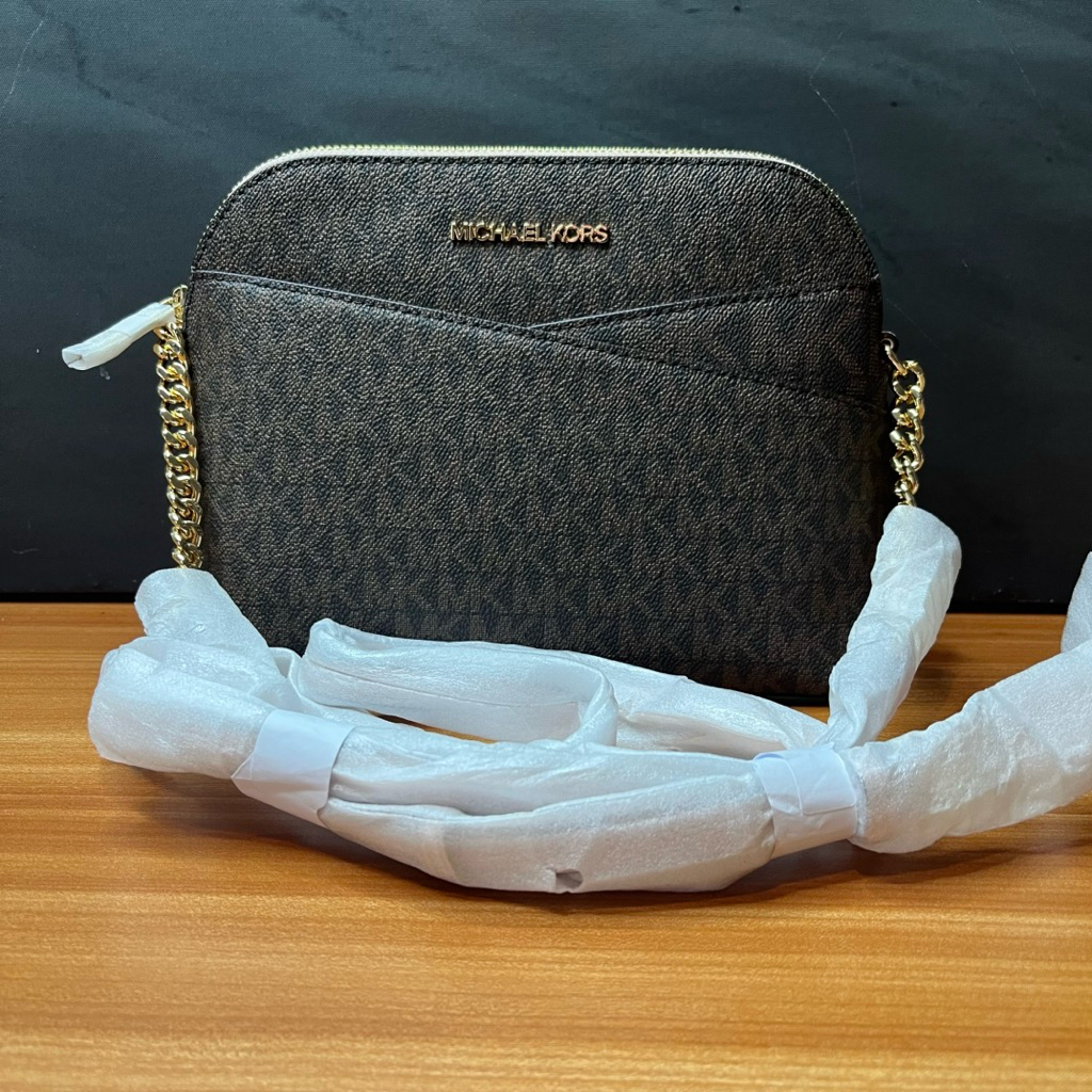 MK Jet Set Dome signature brown lis pink no pricetag