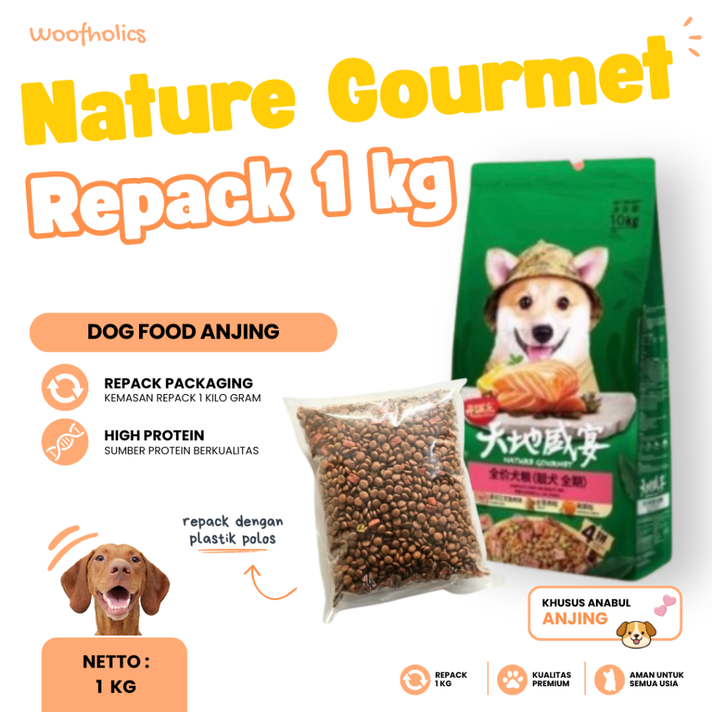 Nature Gourmet Salmon Dog Food / Kitchen Flavor / Makanan Anjing / Dog Food Kering / Dog Dry Food
