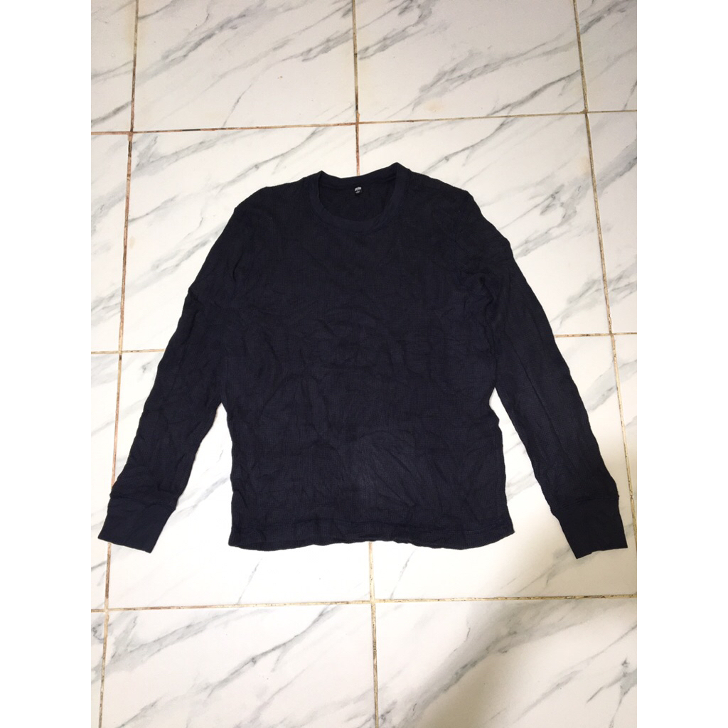 Long Sleeve Uniqlo Waffle Shirt