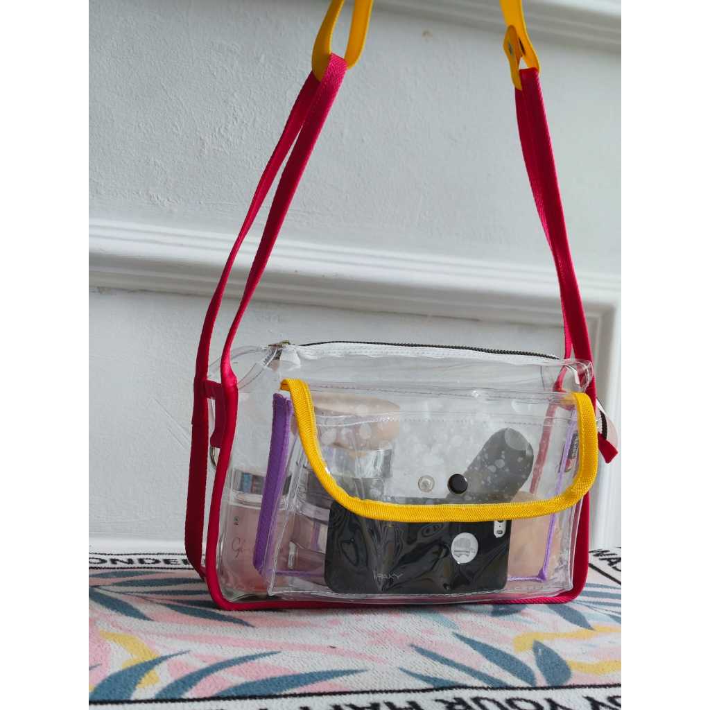 Tas mika Rainbow Mika pvc Tas mika selempang