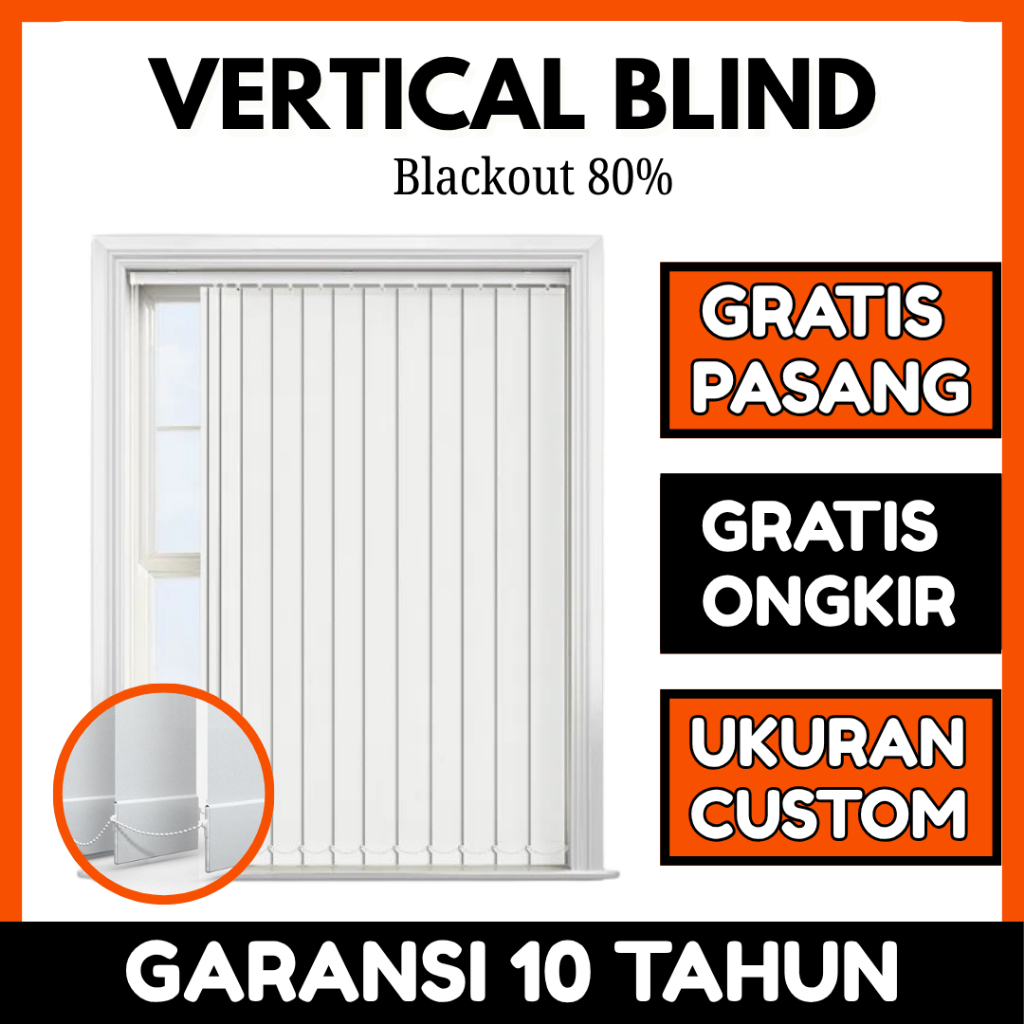 Gorden Vertical Blinds Custom - Vertikal blinds Custom - Gorden Kantor Custom - Tirai Kantor