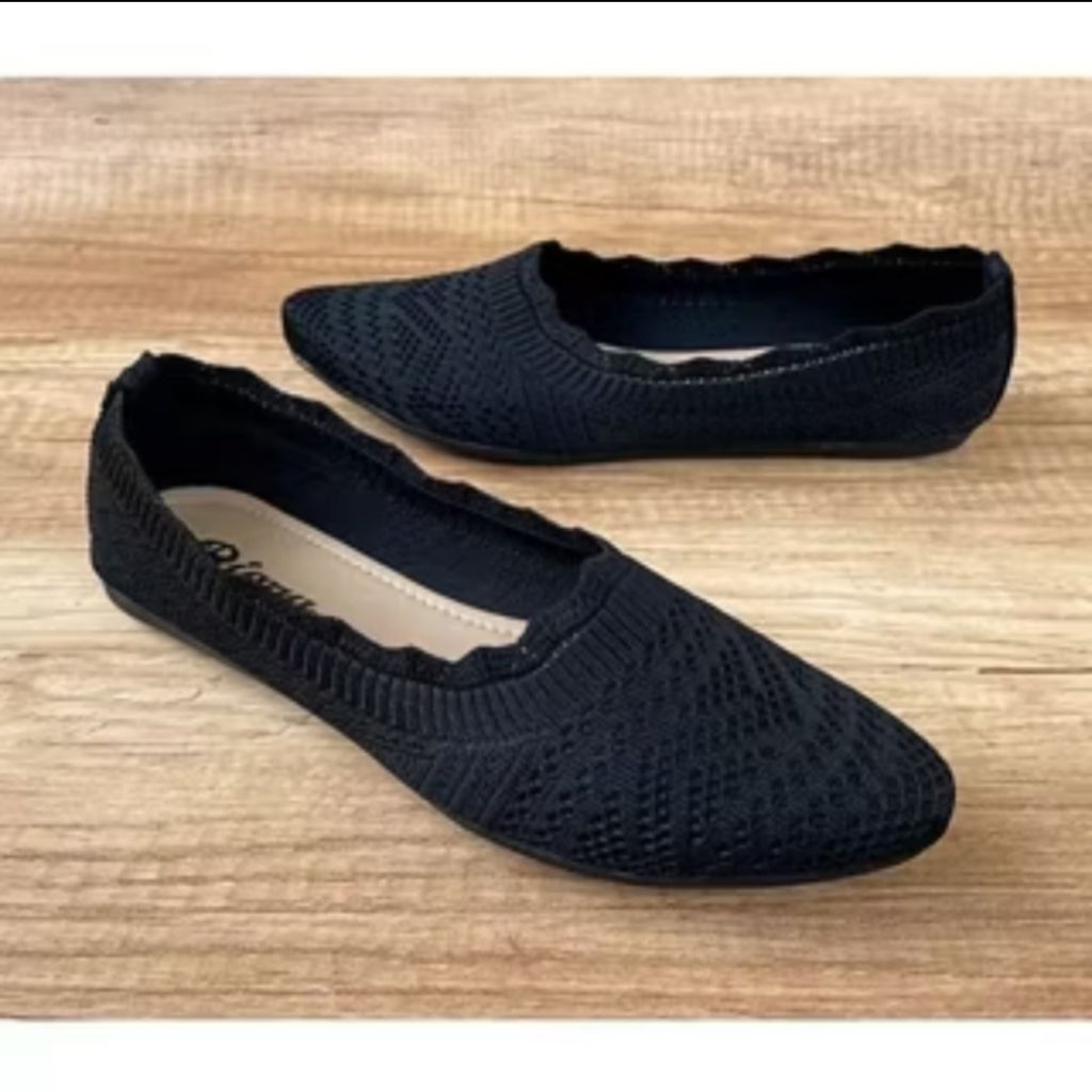 PRELOVED Flatshoes rajut / Flatshoes wanita / sandal wanita