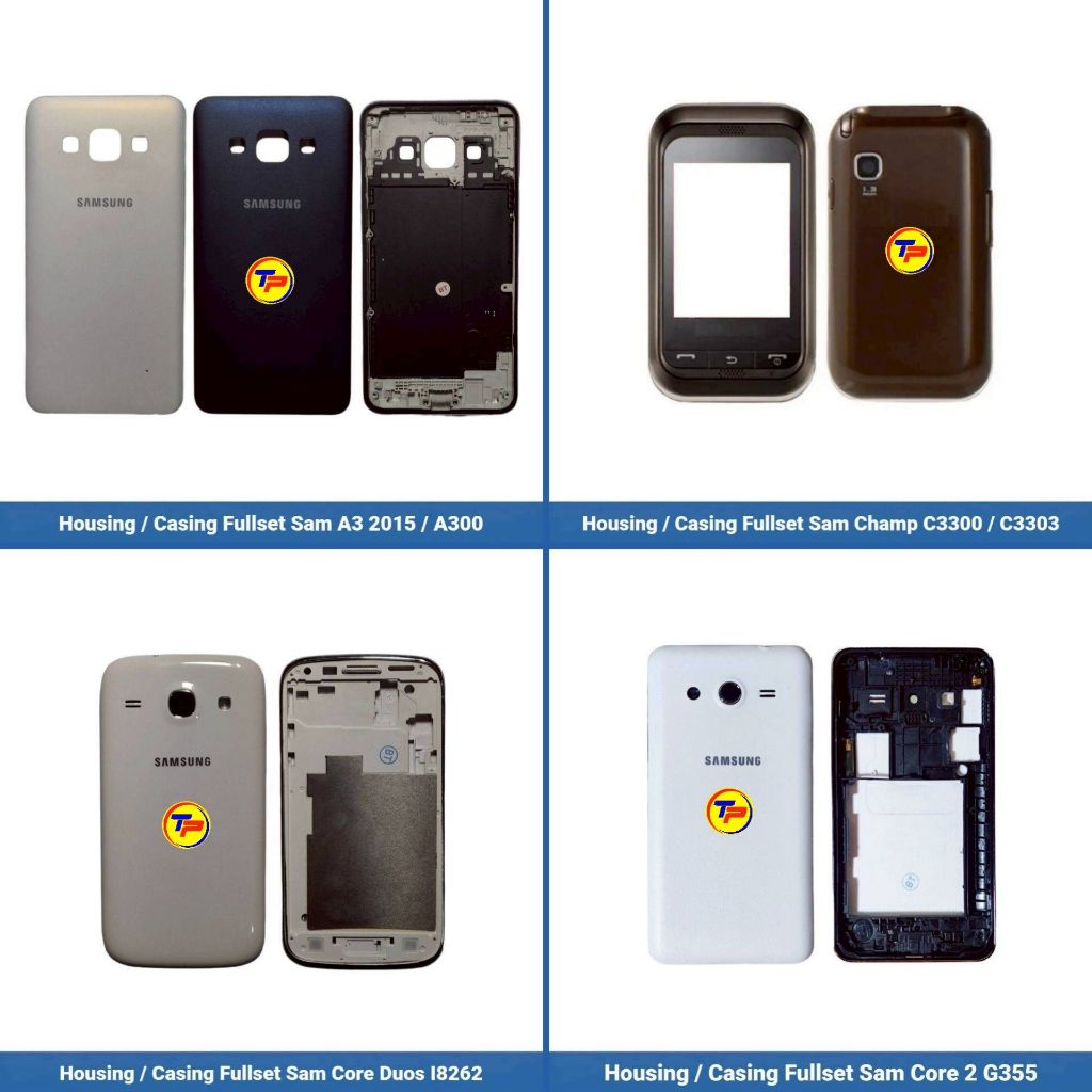 Housing - Casing Fullset Samsung A3 2015 A300 - Champ C3300 - C3303 - Core Duos I8262 - Core 2 G355