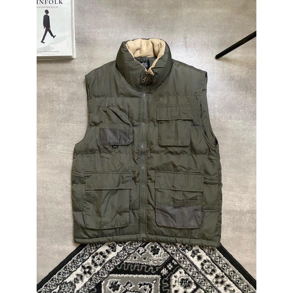 Max Club Puffer Tactical Vest Multi Pocket Green