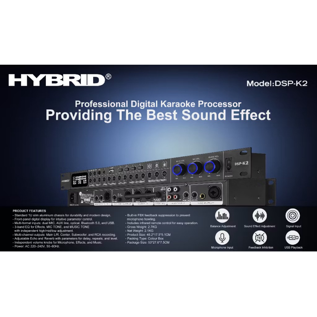 DSP k2 hybrid profesional digital karaoke