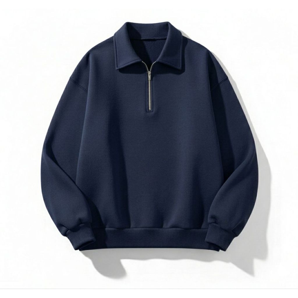 Sweater Crewneck Half Zipper cwk