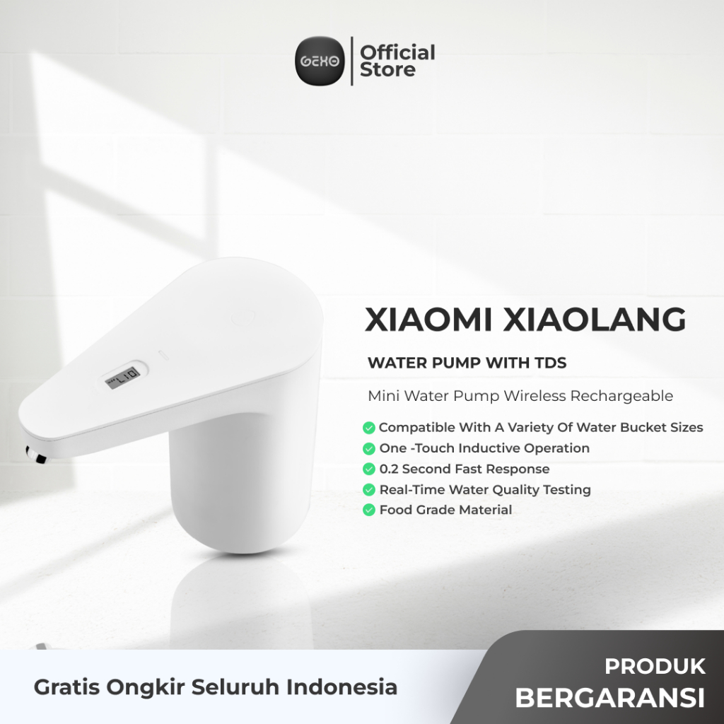 Xiaomi XiaoLang Dispenser Mini Water Pump With TDS Indikator Wireless Rechargeable