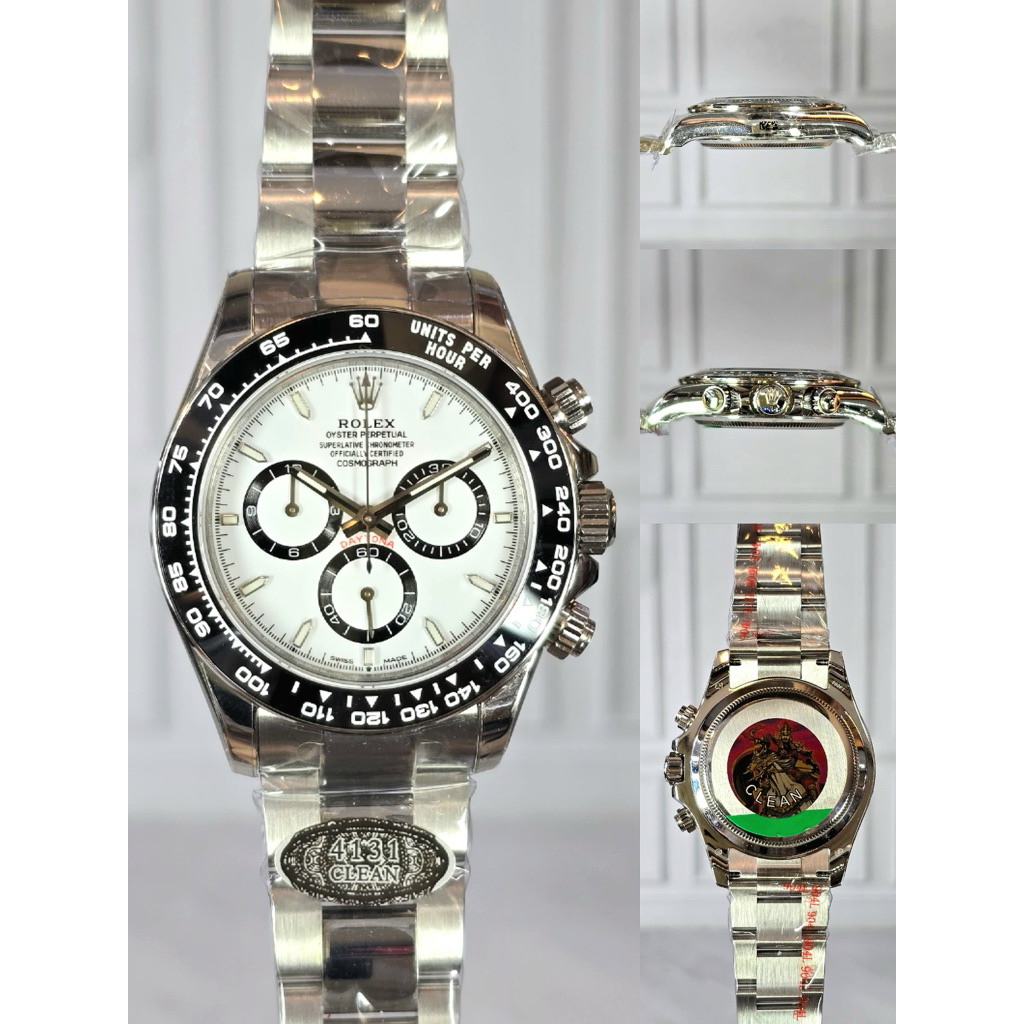 JAM TANGAN MEWAH MODEL RLX DAYTONA PANDA 4131 CF