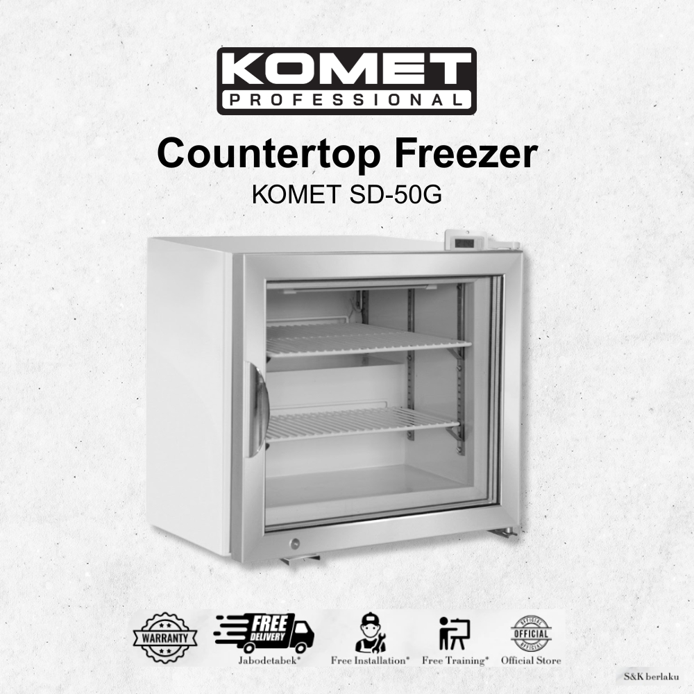 KOMET SD-50G Countertop Freezer Mini Display Pendingin Kapasitas 48 Liter