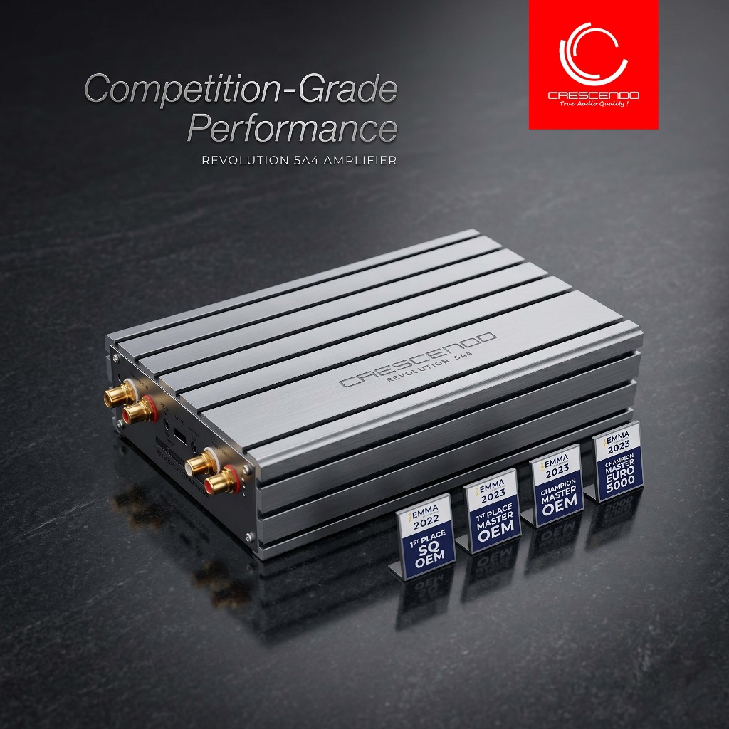 Power Amplifier Mobil Crescendo Revolution 5A4 Versi 2 - 4 Channel SQ Audiophile Competition Grade