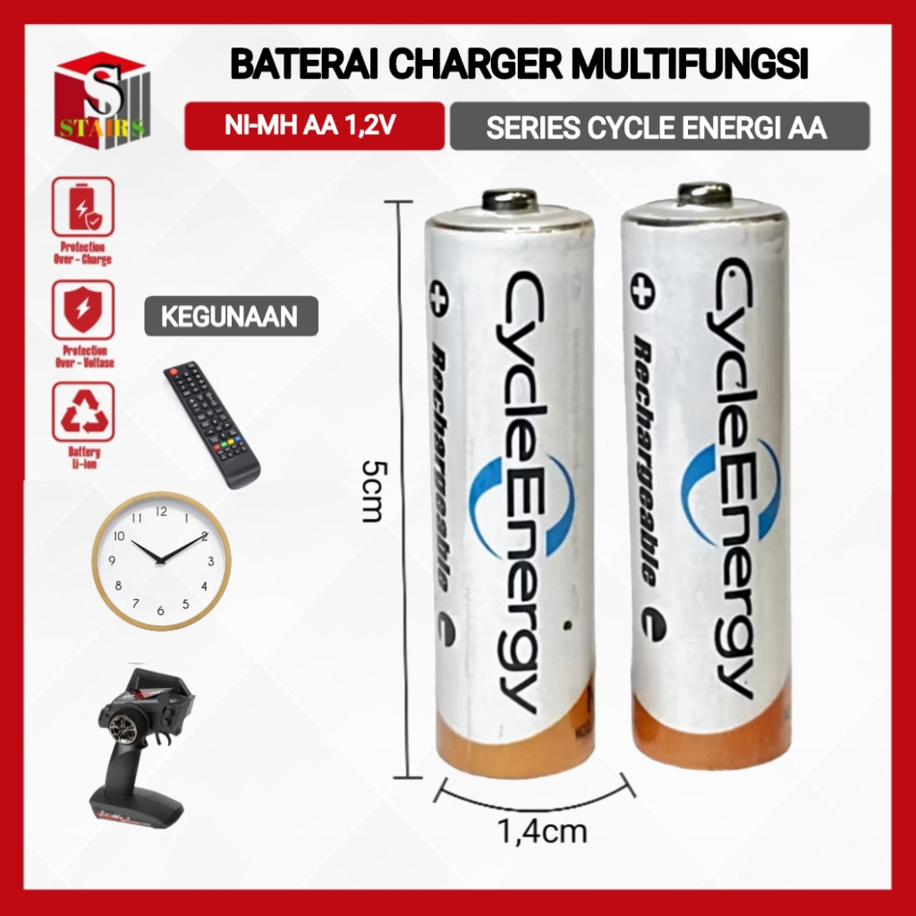 Batre Cas / Baterai AA/A2 CycleEnergy 1.2volt - 4600mAh ISi 2pcs