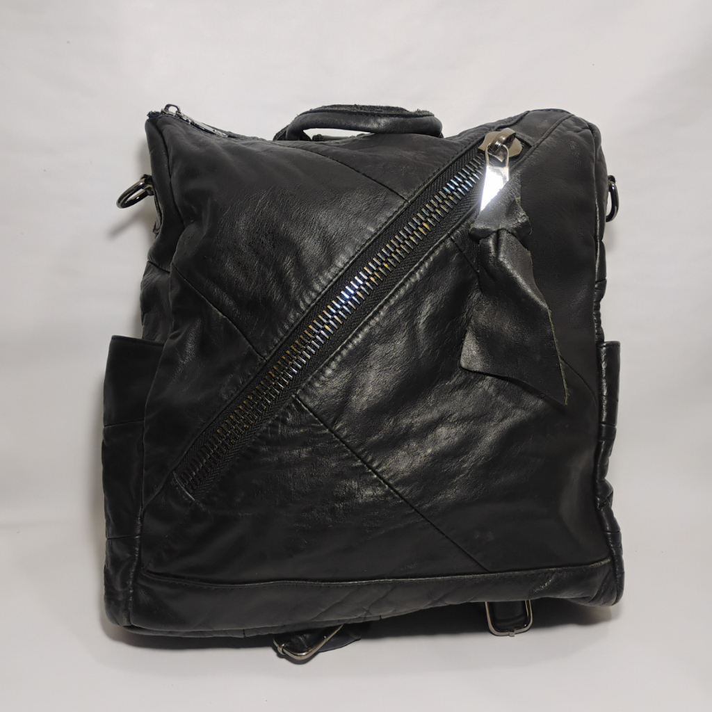 [PRELOVED] Ransel Tas kulit kulas Pria Wanita Warna Hitam