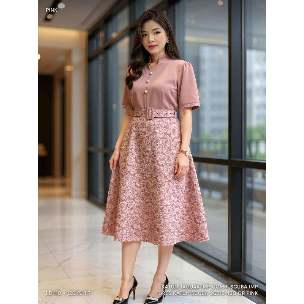 001 PIN ASD 96318 / FER 61936 DRESS JAGUARD SCUBA MEWAH / READY / REALPICT