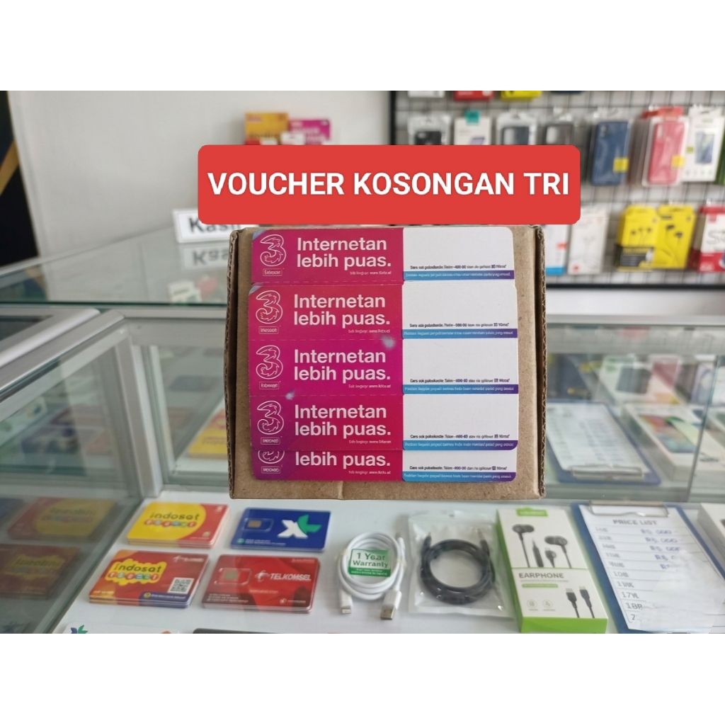 VOUCHER KOSONGAN TRI || VOUCHER BAHAN TRI Berlaku Nasional ex 4 November 2027