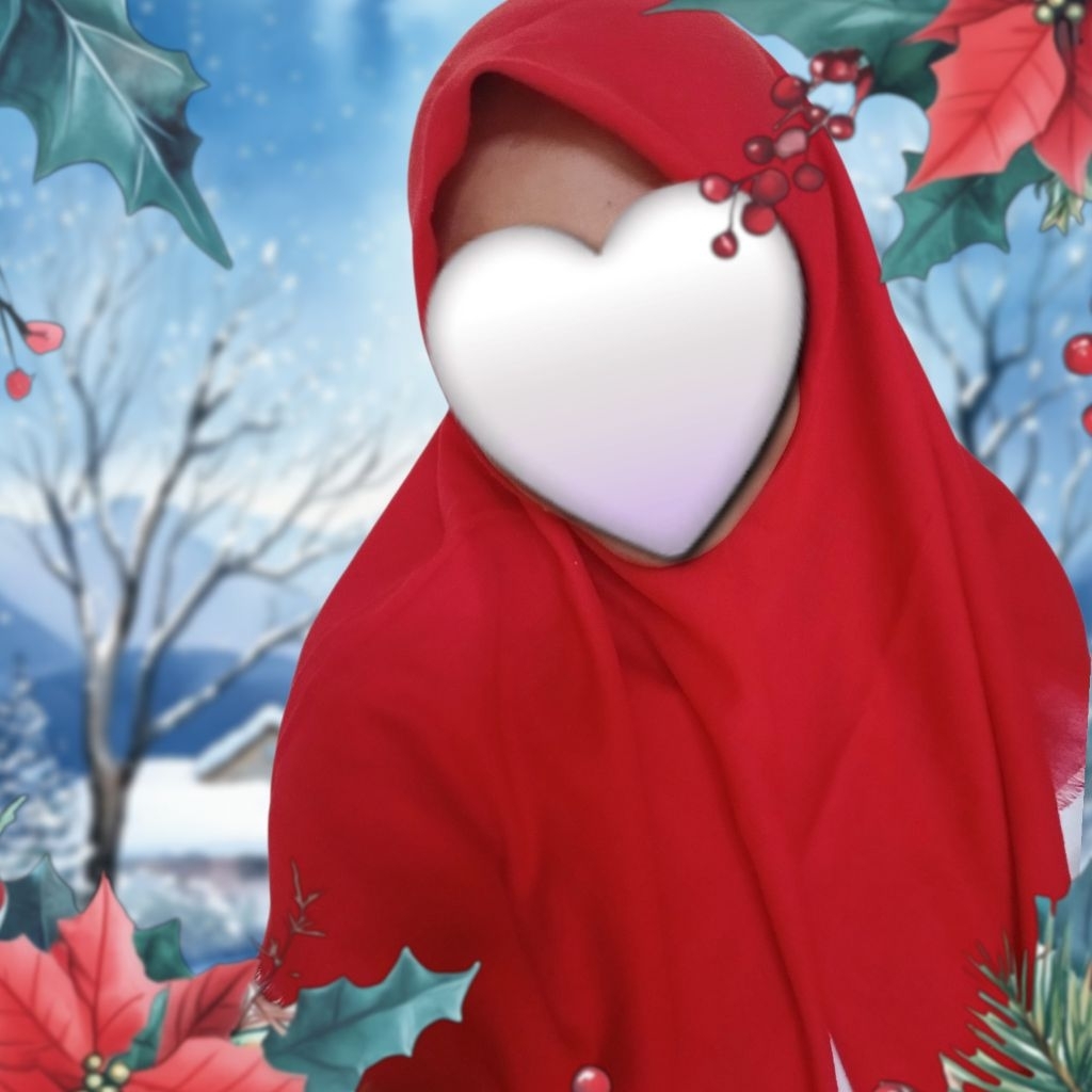 Preloved Hijab Segi Empat Saudia Wanita Warna Merah Cabe