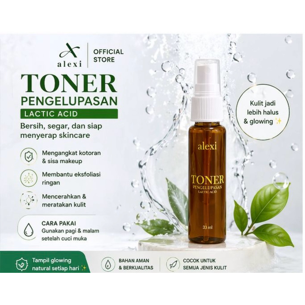 ALEXI TONER PENGELUPASAN BPOM extra cleansing pembersih penyegar pencerah wajah