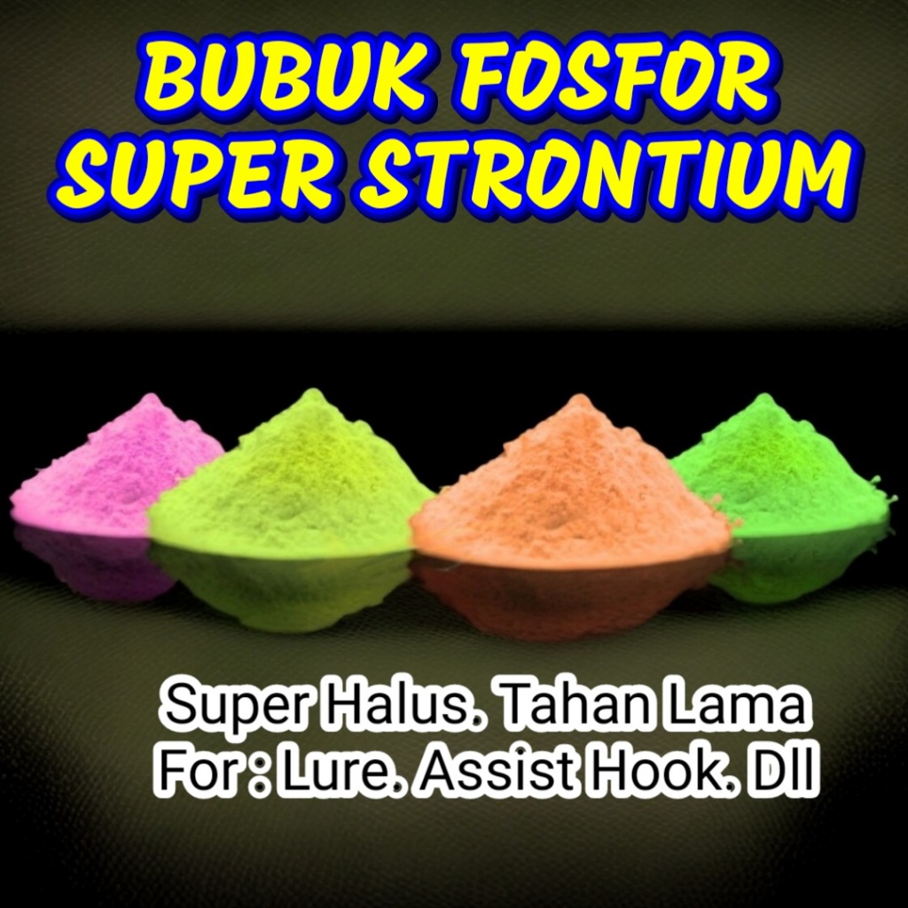 BUBUK FOSFOR BUBUK GID 10GR SUPER STRONTIUM ALUMINATE BUBUK POWDER BUBUK FOSFOR ASSIST HOOK JIG LURE