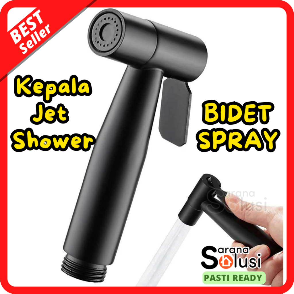 Kepala semprotan WC jet shower, bidet spray, semprotan cebok toilet alat semprot wc stainless tekan 