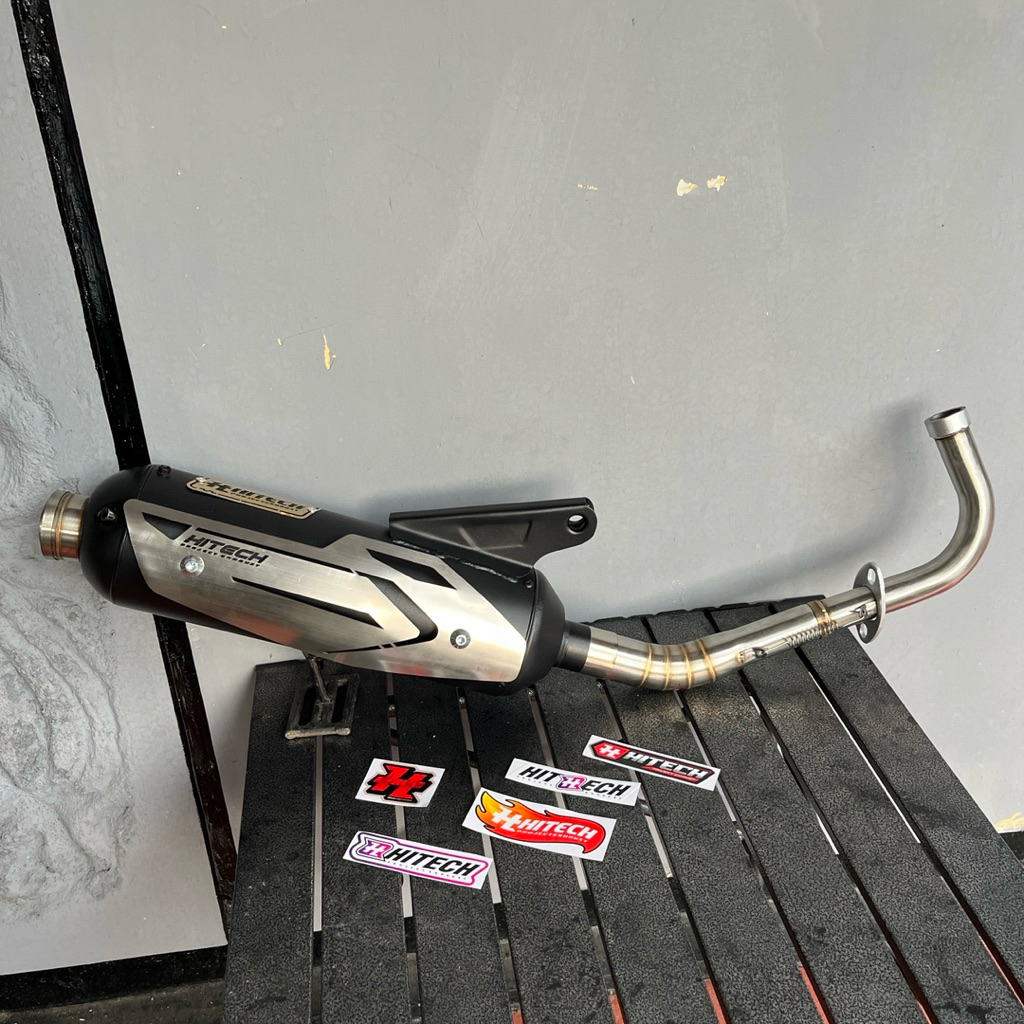 knalpot mio sporty original hitech project v2 suara bas adem bas teriak bas gahar pnp mio beat fino 