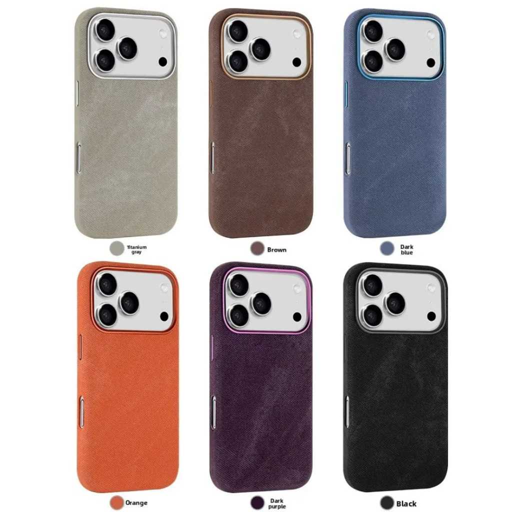 Qiang Case Denim Magnetic For iPhone 11 12 13 14 15 16 17 Pro Max Plus Air Magsafe Hard Casing